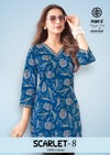 Scarlet Vol 8 By Deeptex Fancy Poplin Cotton Short Kurti Bulk Orders In India
